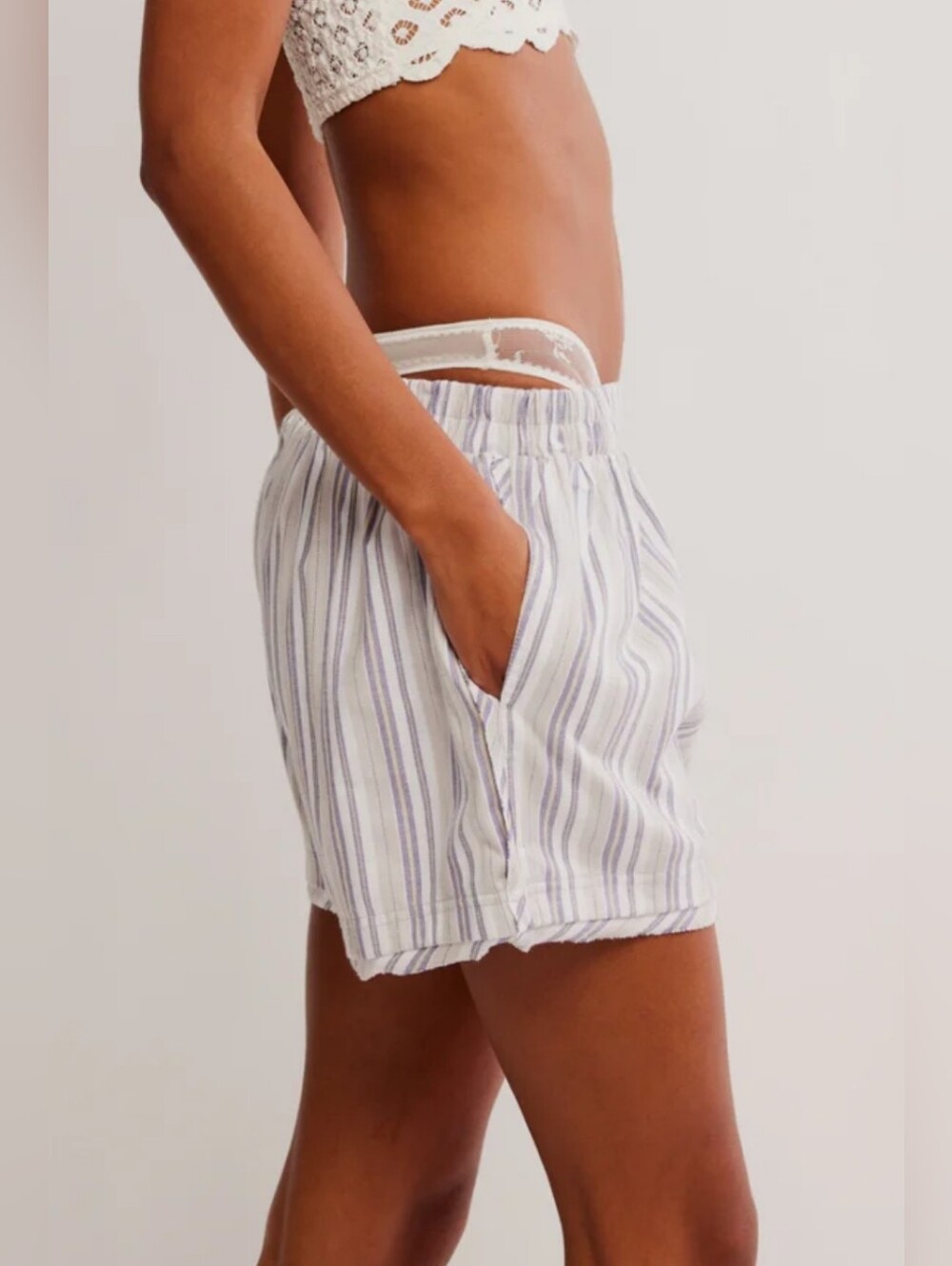 FREE PEOPLE Day to Day Grey Combo Womens Cotton Blend Soft & Cozy Boxers, NWT S - Picture 5 of 10